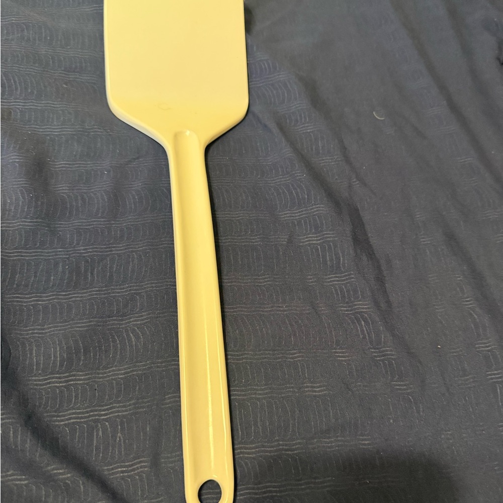 Vintage White TRUDEAU Melamine Solid Spatula - Hollinger Design 2903 13.5 Inches